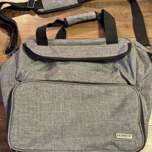 Honest Gray Messenger/ Breifcase Style Bag With 3 Different Compartments